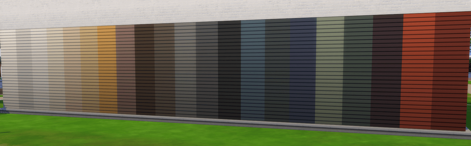 all the colours on an outside wall