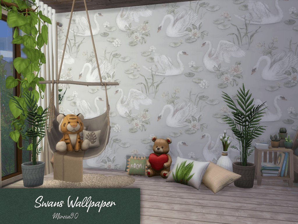 Sims 4 Rocking Swancc Swans Wallpaper - Gallery - The Sims 4 Build / Buy - CurseForge