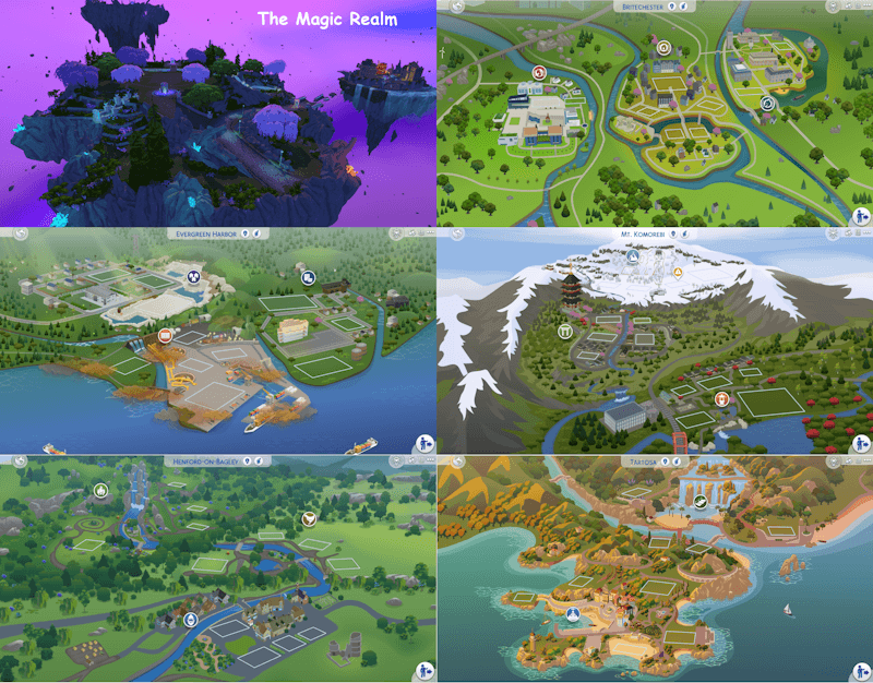 Thumbnail The magic realm, Britechester, Evergreen harbor, Mr Komorebi, Henford on bagley and Tartosa
