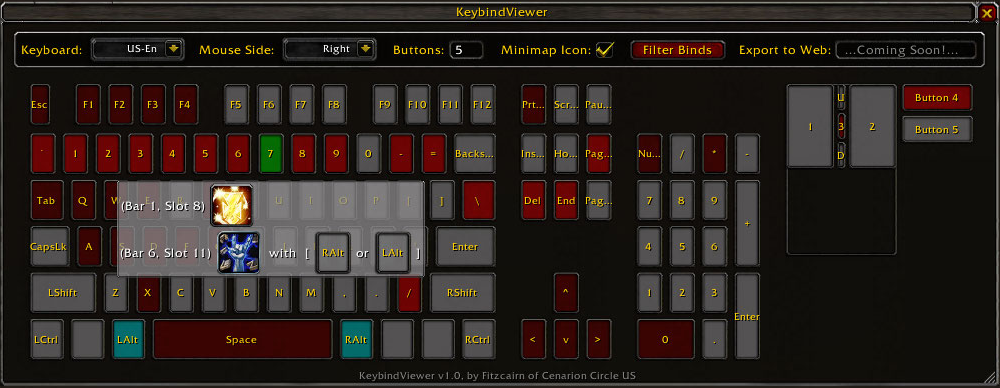 <p>What my priest currently has bound to 7 and alt-7. Note that they mod keys usable with 7 are highlighted light blue.</p>