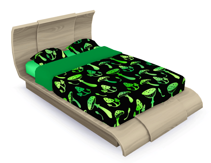 Mushroom Bedding for Utopiate Double Bed Screenshots The Sims 4