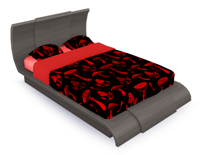 Mushroom Bedding for Utopiate Double Bed Screenshots The Sims 4