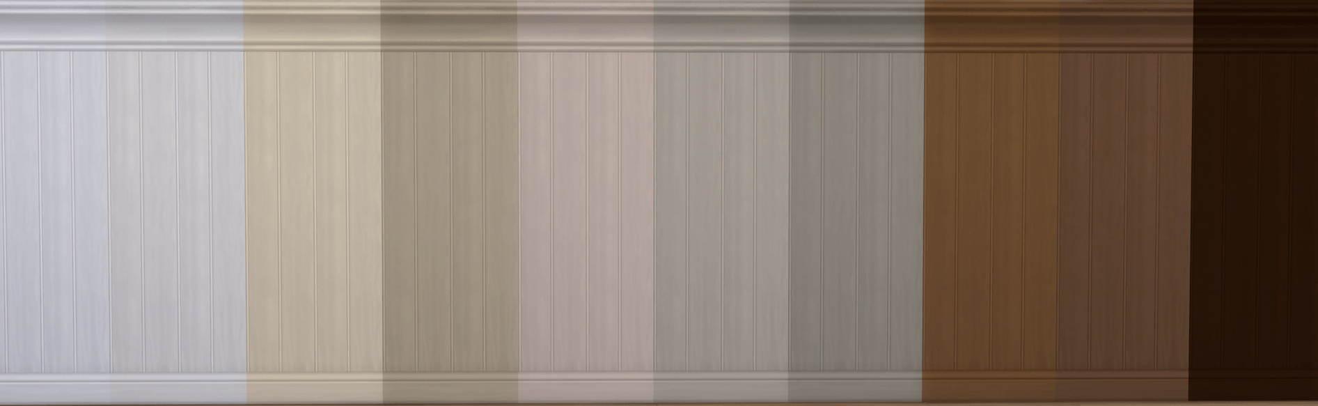 Some more basic wood stains from white to dark brown