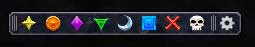 <p>The Raid Target Icon action bar (movable).</p>