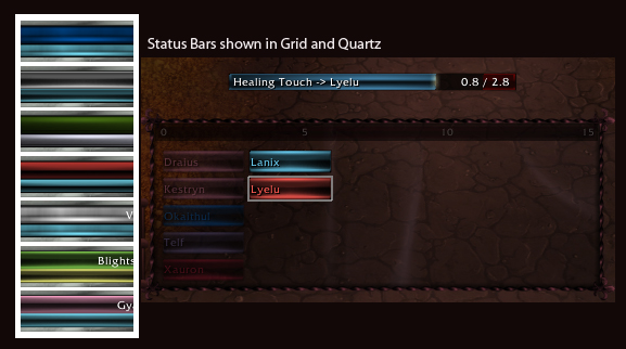 Status Bars for use in other Addons
