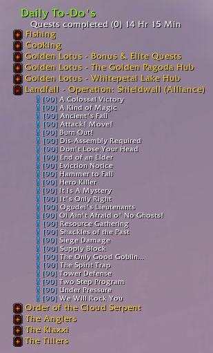 <p>New Mists of Pandaria Tracking frame.</p>