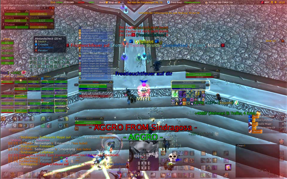 <p>Here is an example screenshot, during the sindragosa fight.</p>