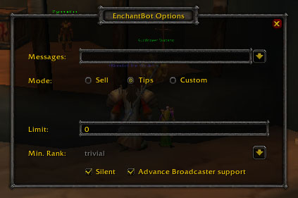 <p>EnchantBot Options</p>