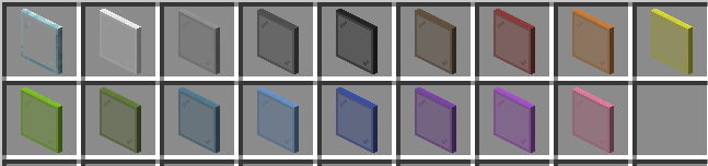 Thumbnail Modifies the glass pane in the Java Edition to resemble the Bedrock Edition glass pane, and fixes a bug where the light gray glass pane was invisible in the inventory and hotbar.