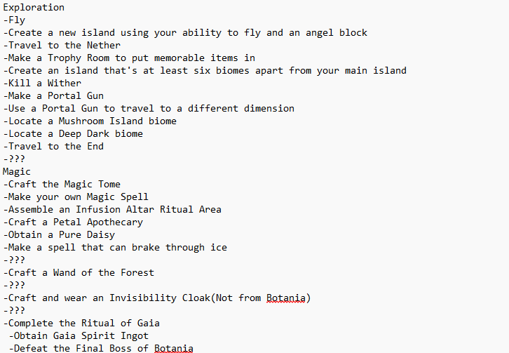 Achievement List Page 3