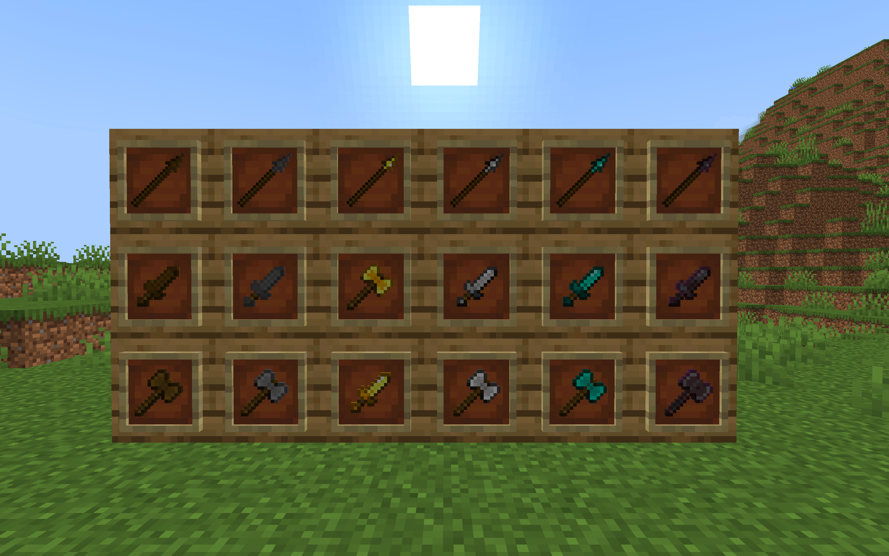 Vanilla resources Spears, Daggers, and Waraxes