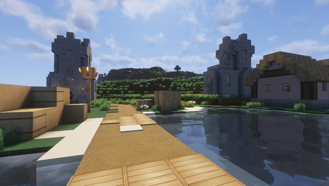 Village with Complementary Unbound shaders