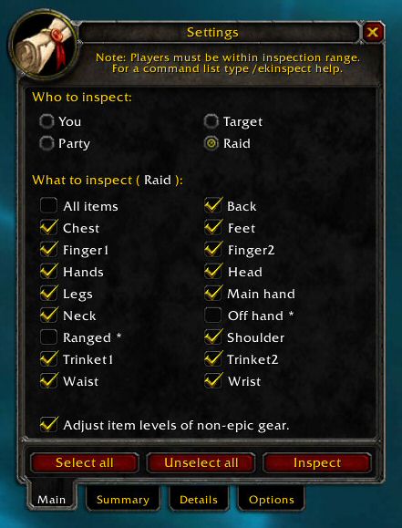 <p>Settings</p>