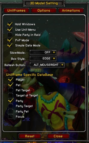 <p>option menu</p>