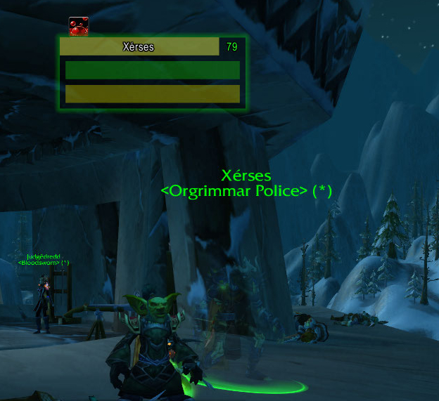 target frame as displayed when target is friend