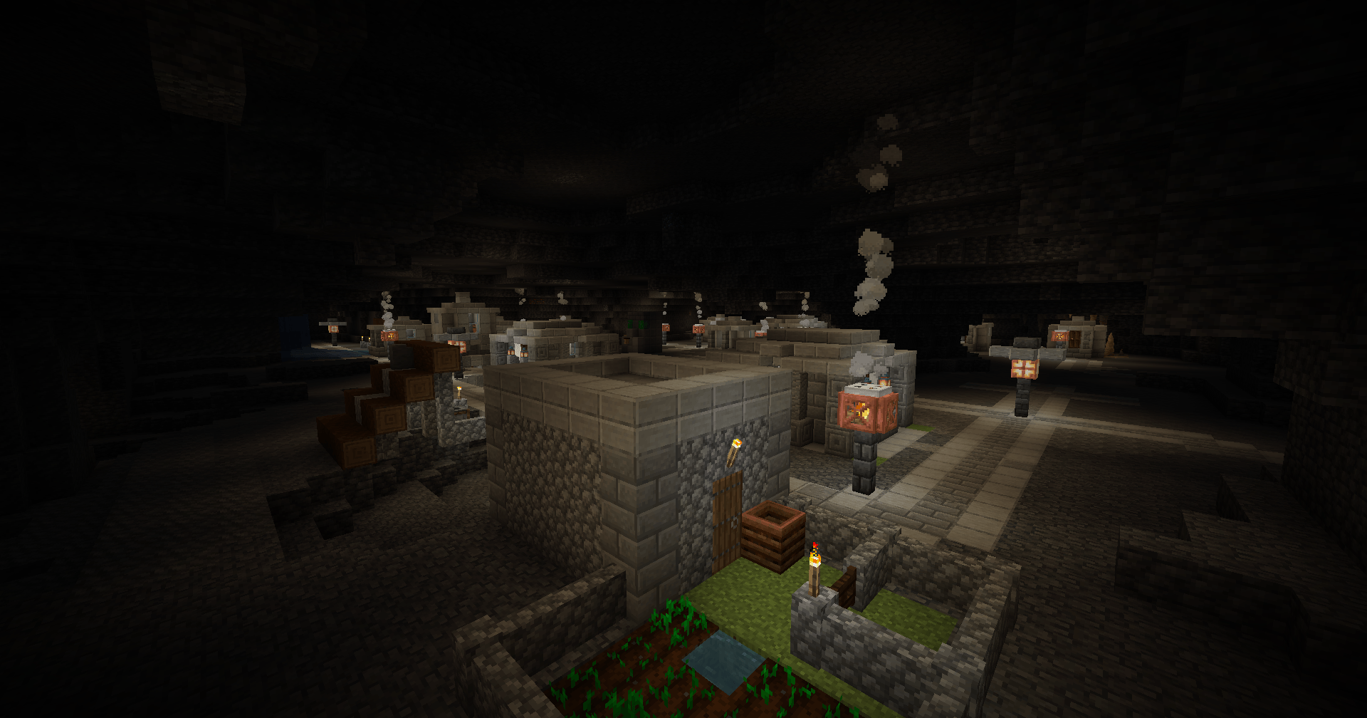 entrance to an underground dwarf village