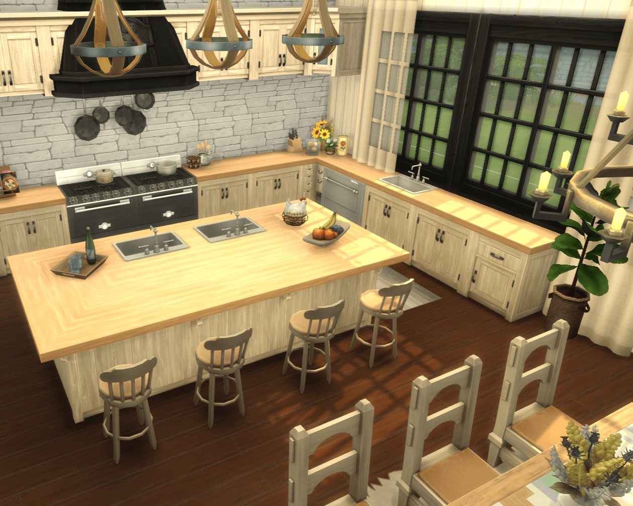 Modern Ranch Kitchen & Dining Room - Screenshots - The Sims 4 Rooms ...