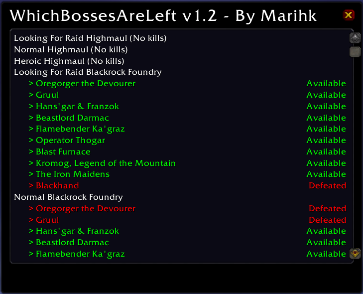 <p>The top of the list.</p>