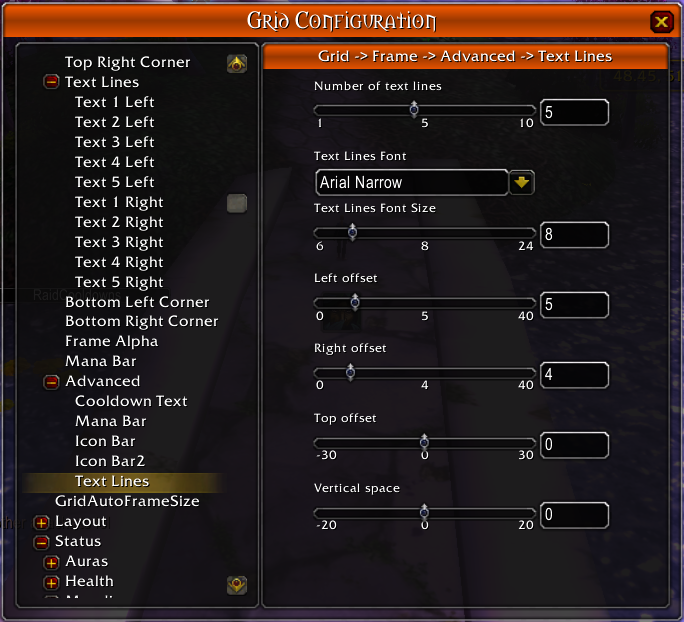 Thumbnail <p>This shows the settings available in GridIndicatorTextLines.</p>