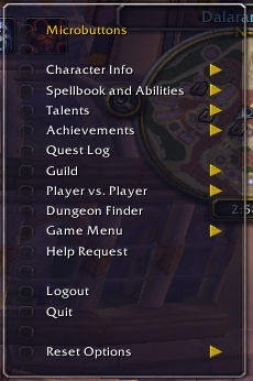 <p>Shows main menu</p>