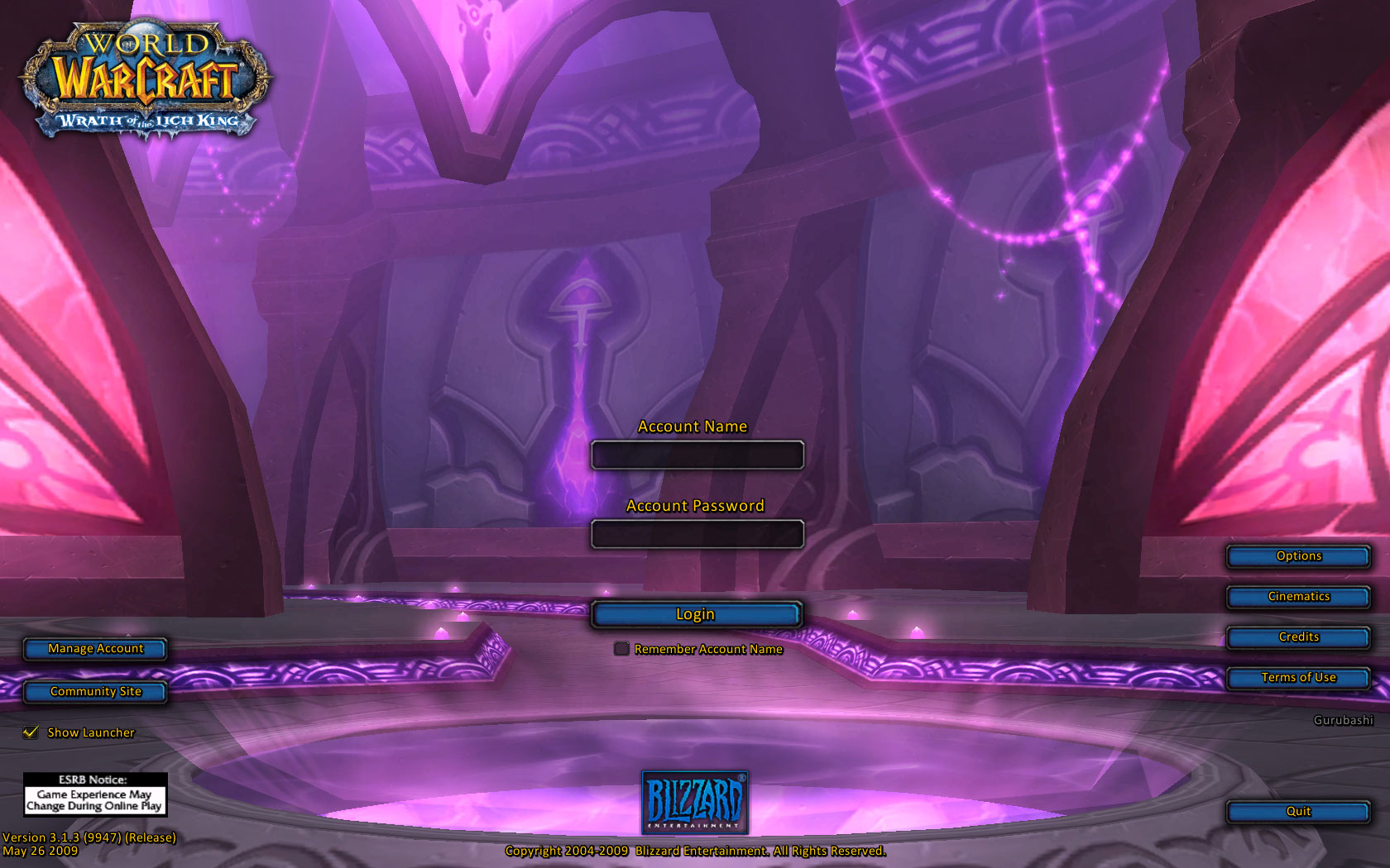 <p>Spacegoat Login</p>