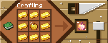 Crafting recipe of a Notch apple