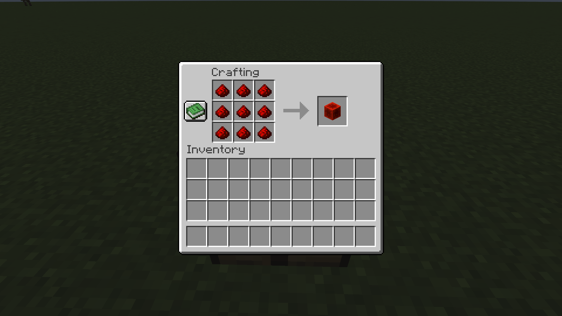Thumbnail Nine redstone dust can be used to craft a redstone block!