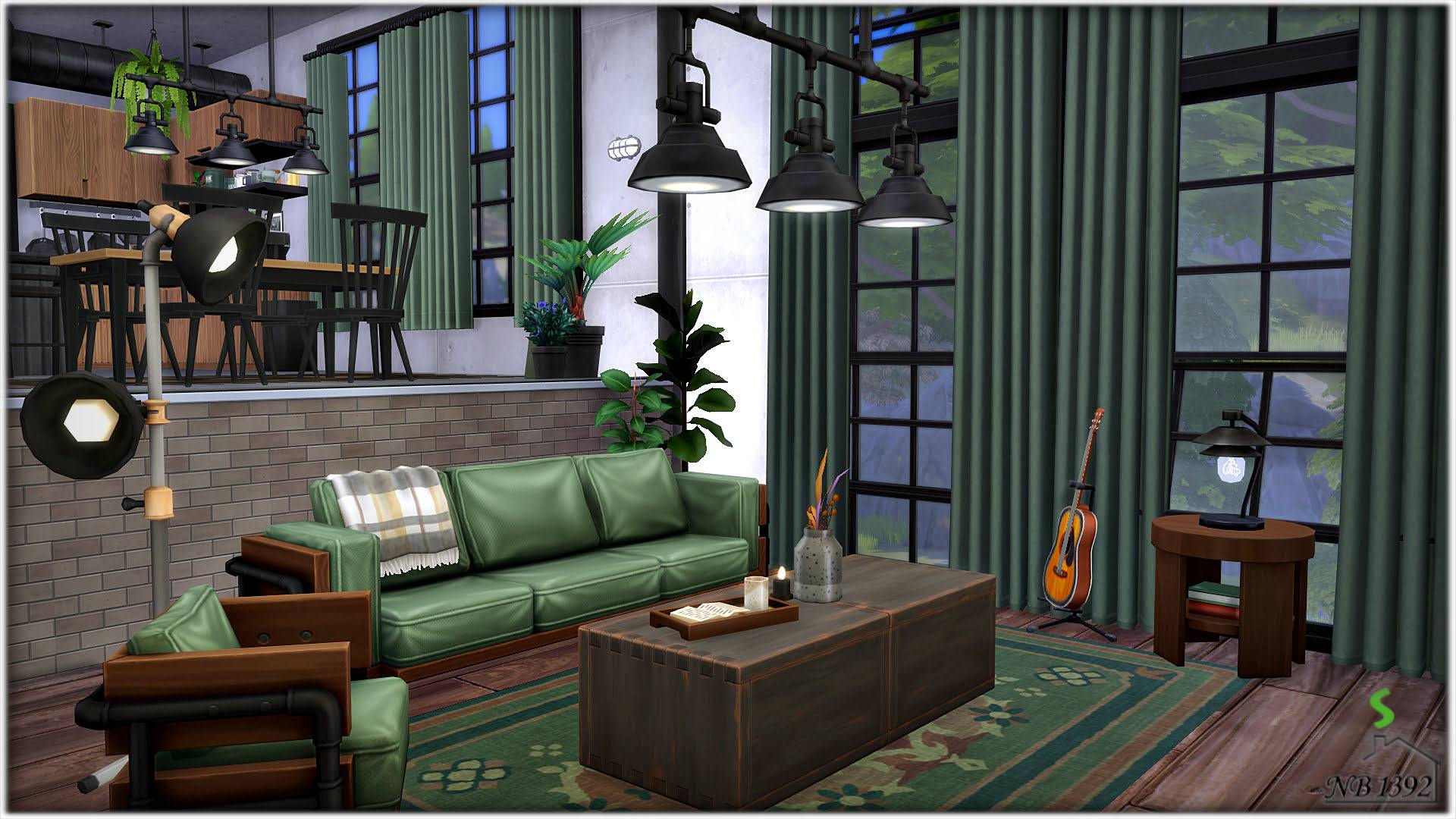 Industrial Living room - NB1392 - Screenshots - The Sims 4 Rooms / Lots ...