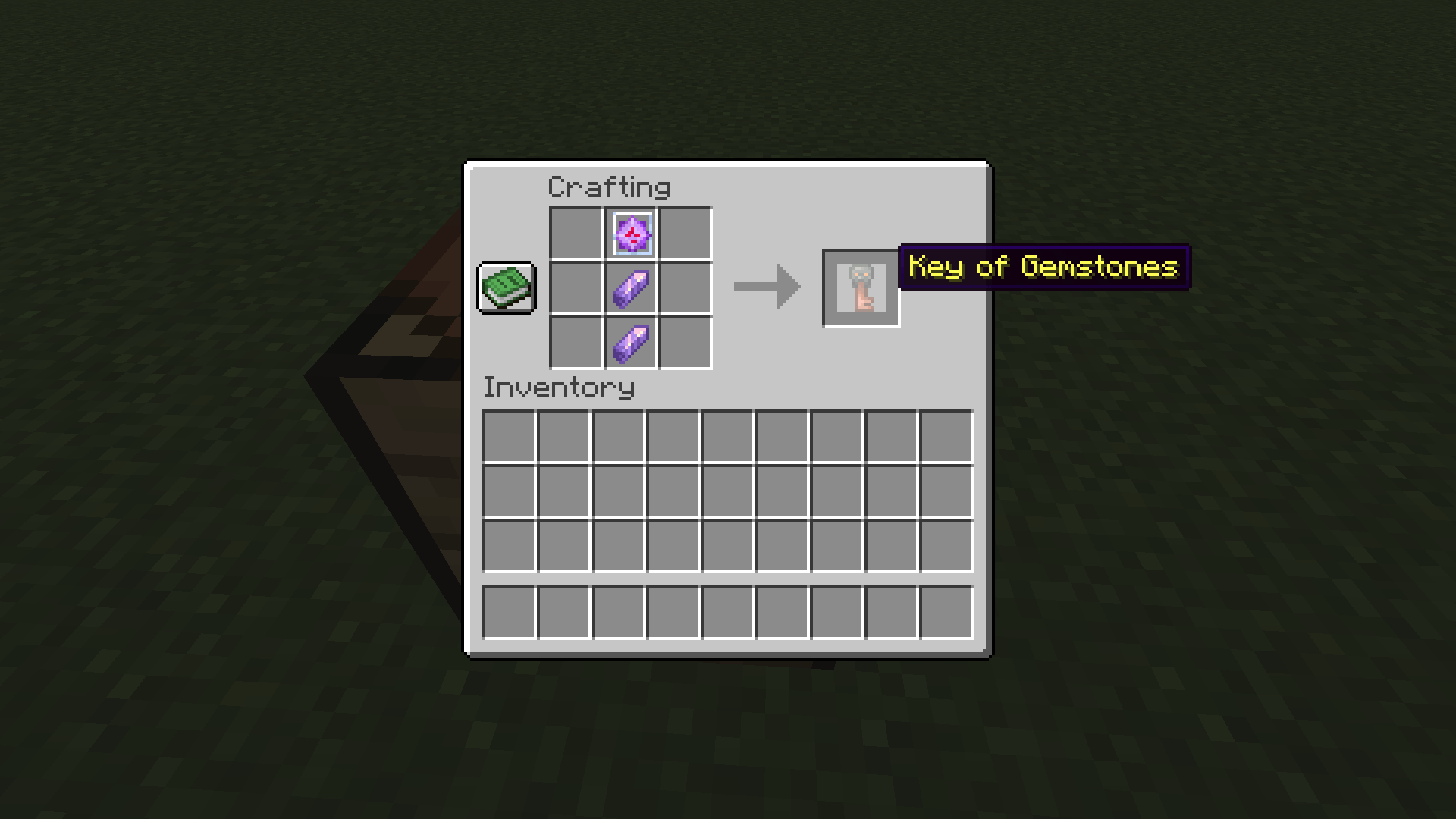 Thumbnail Two amethyst shards and one end crystal can now craft the Key of Gemstones!