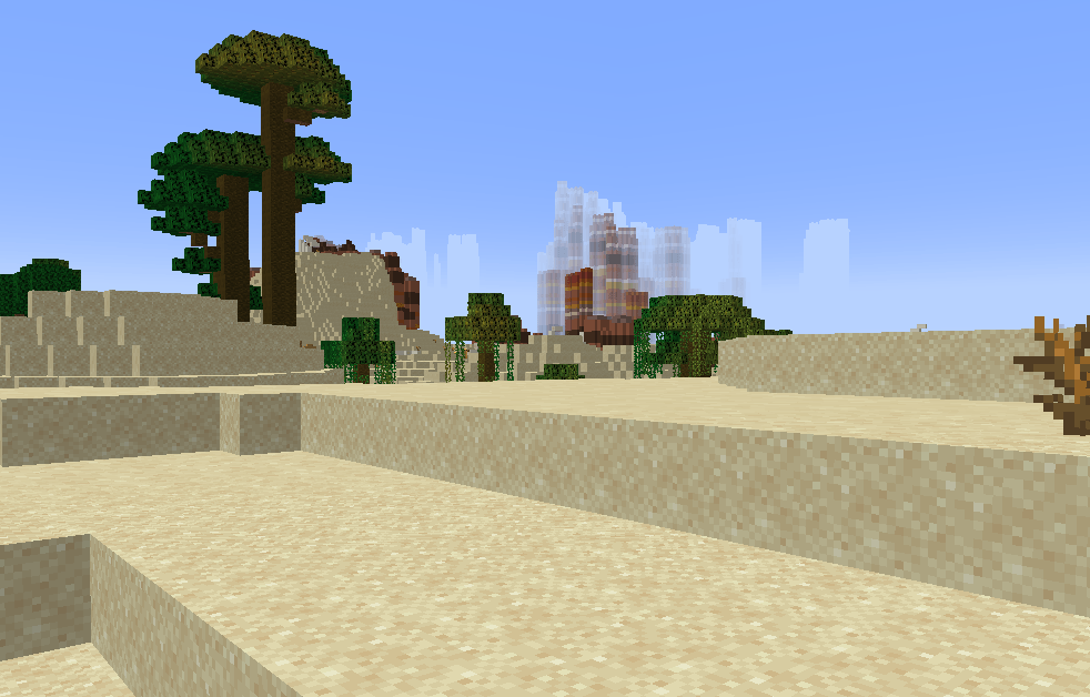 Thumbnail Distant hoodoos behind a jungle river delta