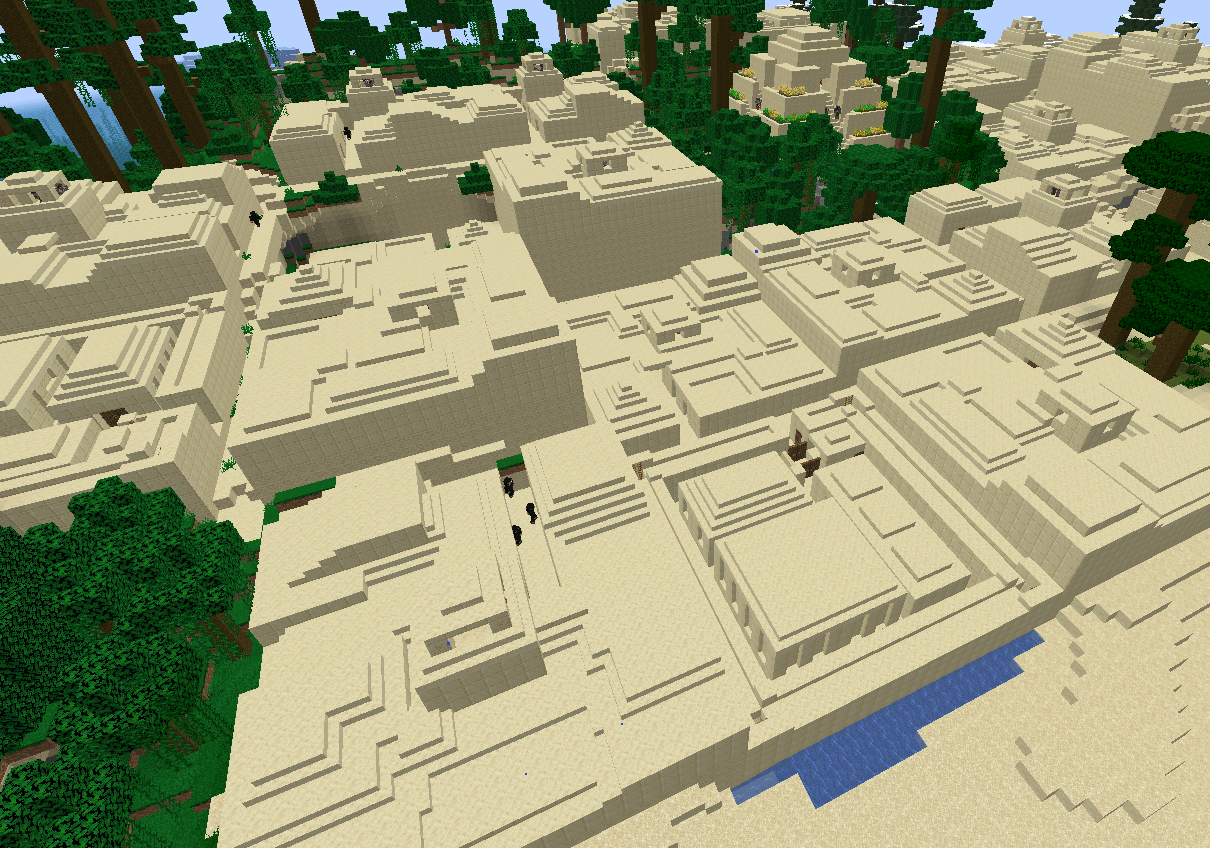Thumbnail A desert/jungle city with a pyramid temple. Most of the city's streets and alleys are completely enclosed due to the heat.