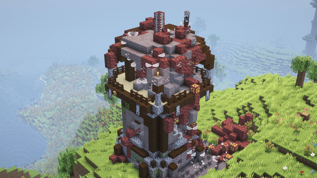 The infection has spread to a pillager outpost, corrupting the nearby region within minutes.