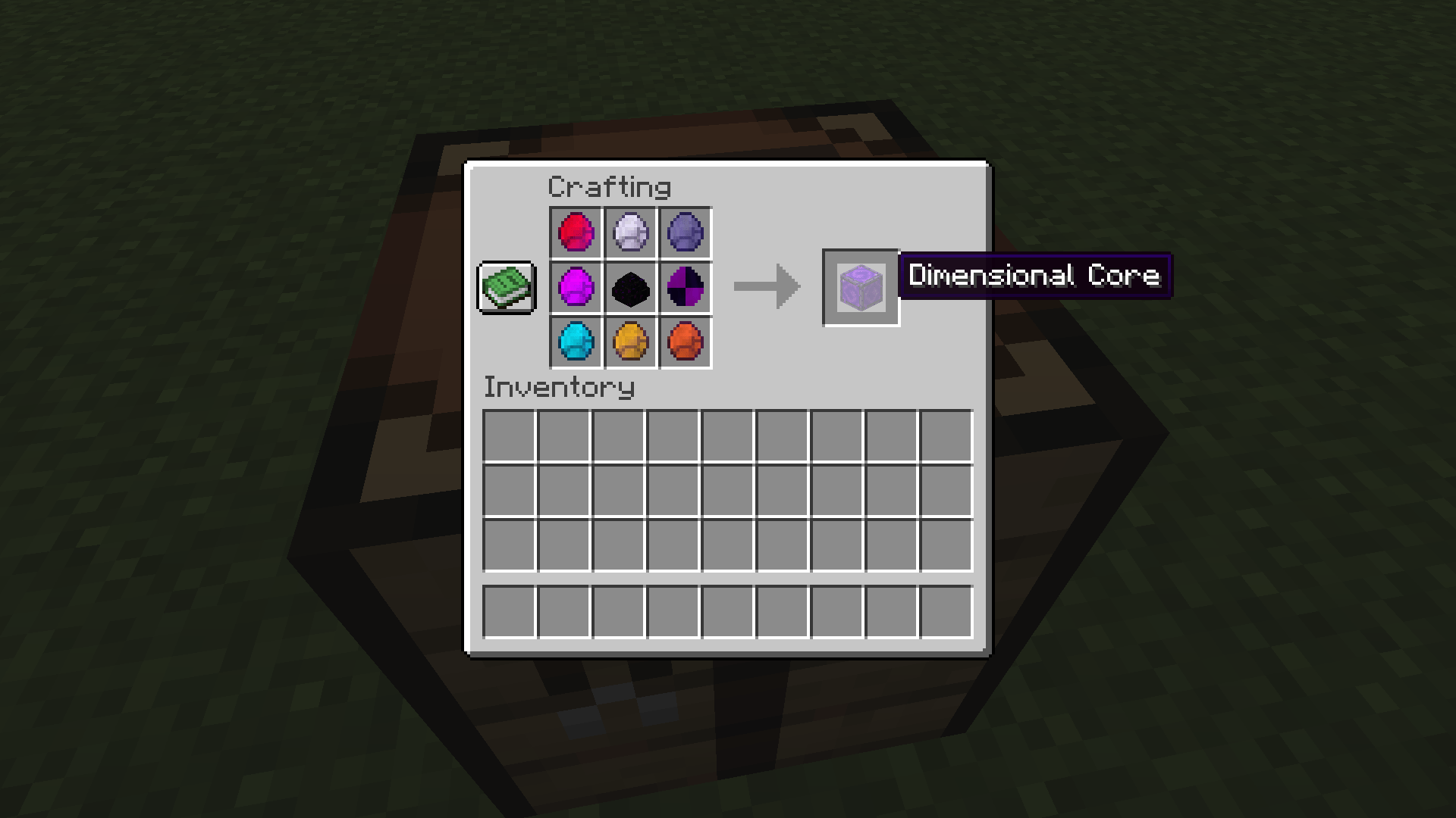 Thumbnail Once you have mastered the dimensions, you can craft the Dimensional Core using the (exact) recipe shown.