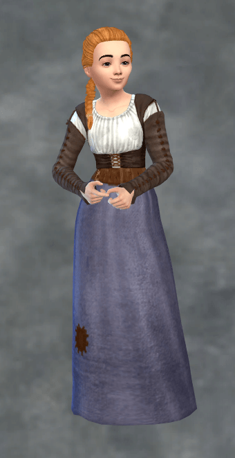 Child, skirt let down