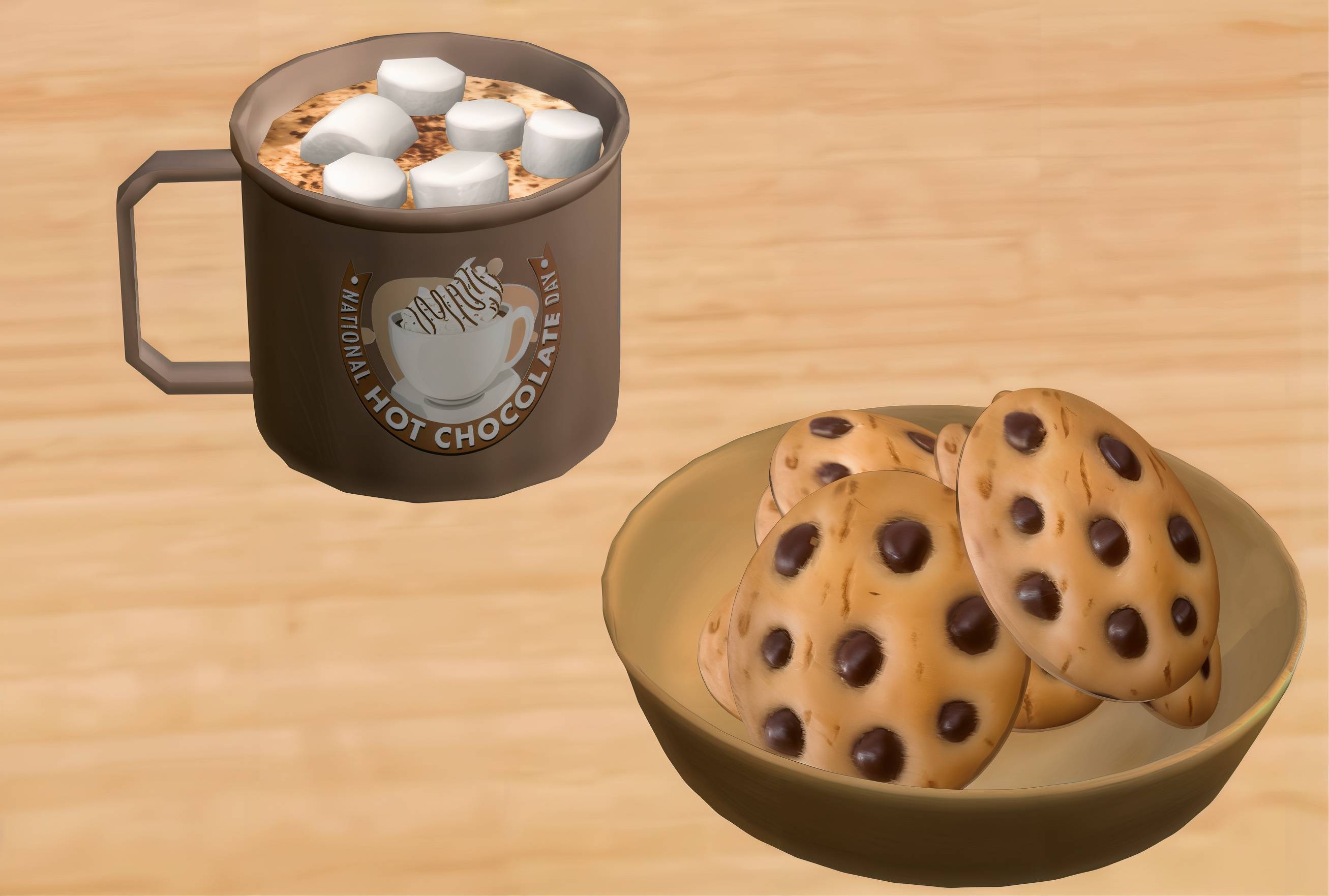 Hot chocolate with marshmallows & cookies - The Sims 4 Build / Buy ...