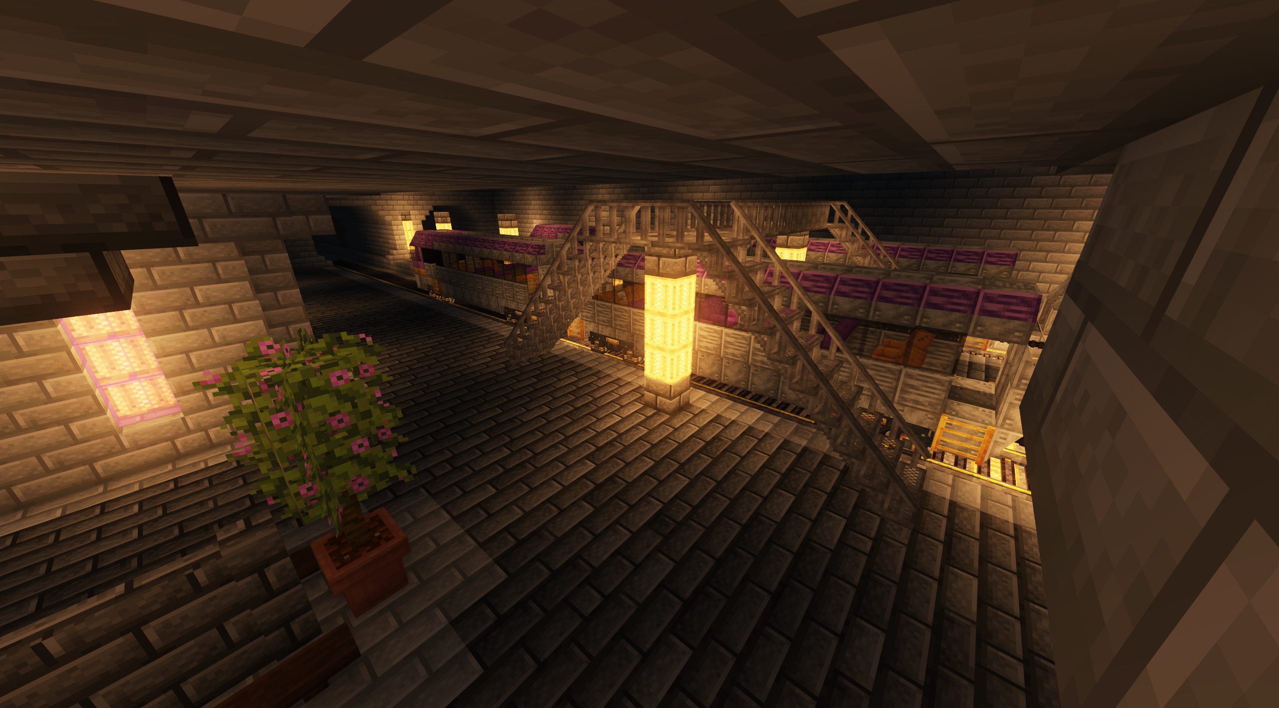 A Modern Subway Train Station
