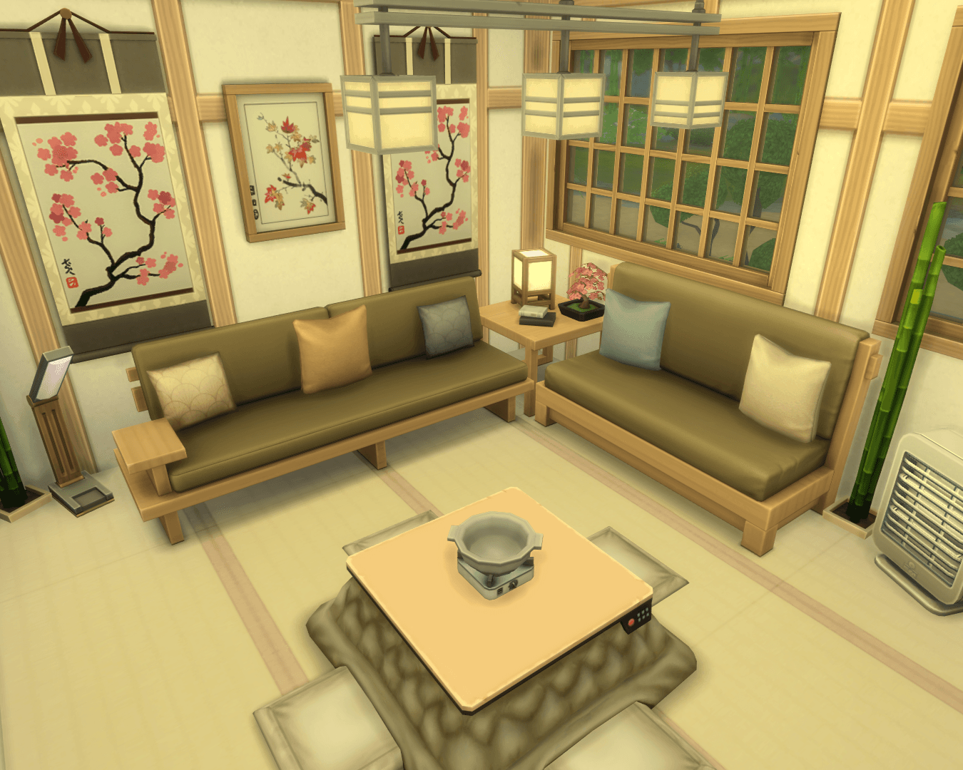Japanese Inspired Living Room - Gallery - The Sims 4 Rooms / Lots ...