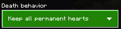 Life Increase death behavior settings