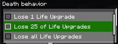 Life Increase death behavior options