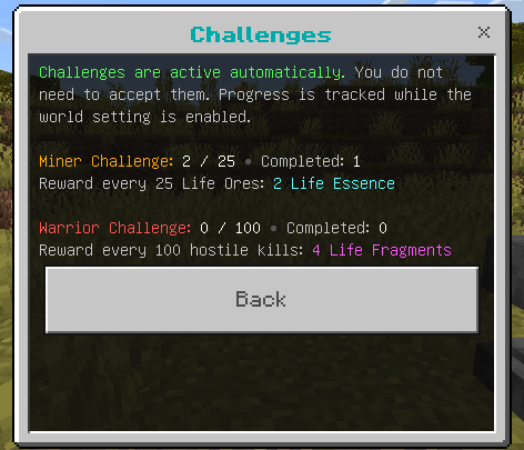 Life Increase exploration rewards