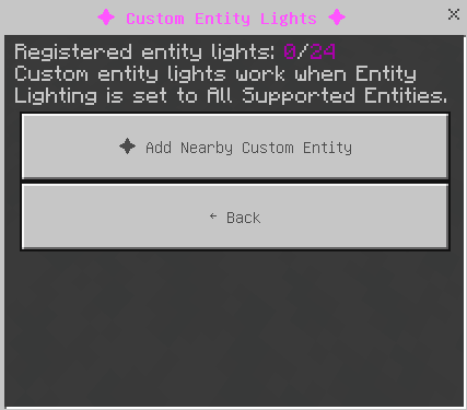 Custom addon mobs using dynamic light