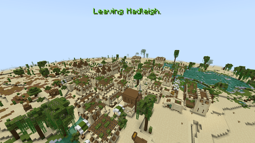 Custom generated desert village
