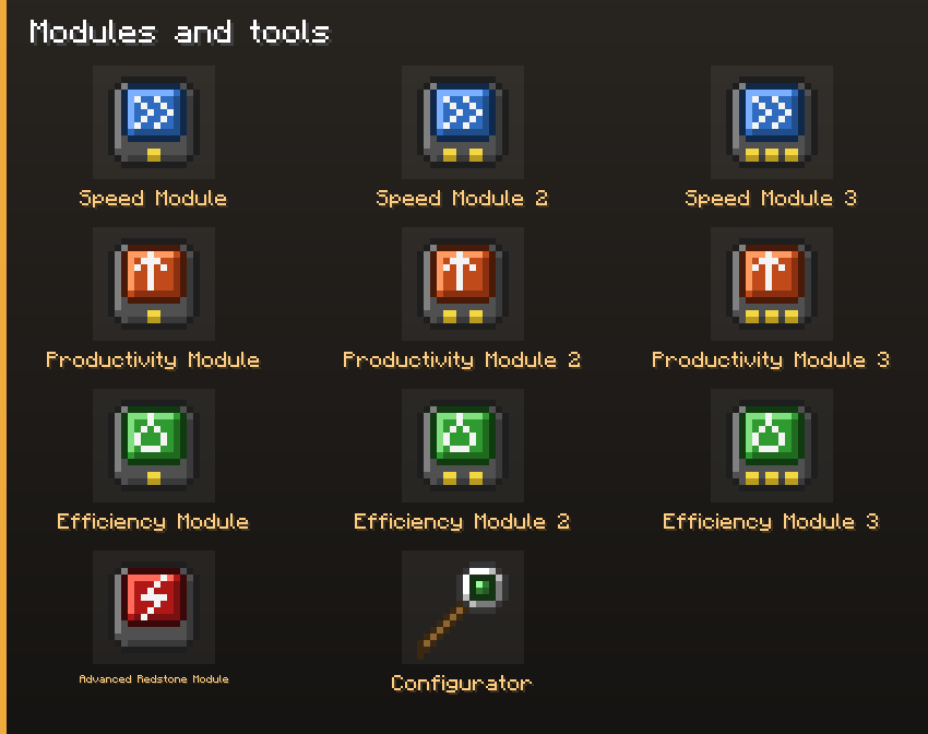 The modules