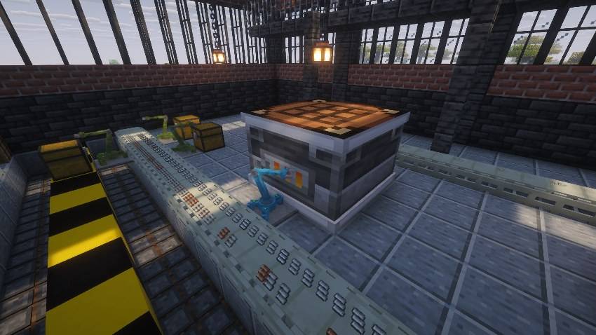 Inserters feeding a crafter