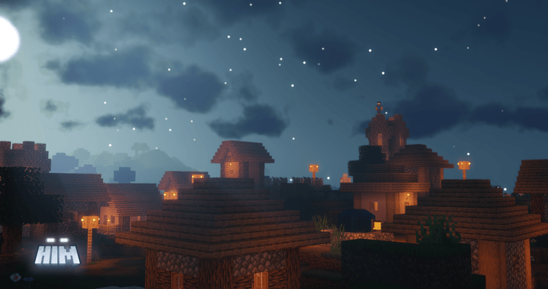 herobrine in a village
