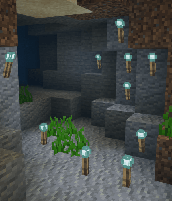 جمال الإضاءة المتحركة في الكهوف