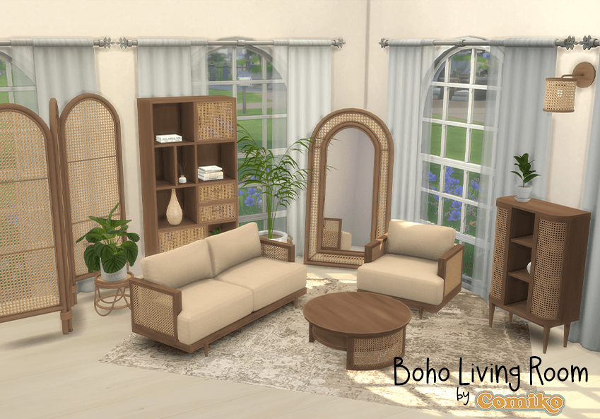 Comiko - Boho Living Room - The Sims 4 Build / Buy - CurseForge