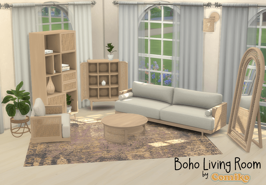 Comiko - Boho Living Room - The Sims 4 Build / Buy - CurseForge