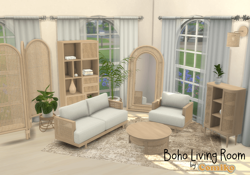 Comiko - Boho Living Room - The Sims 4 Build / Buy - CurseForge