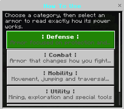Block Armor | Unique Abilities — Minecraft Bedrock addon, screenshot 4
